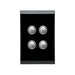 clipsal saturn series 4 gang switch plate cover only espresso black