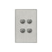 clipsal saturn series 4 gang switch plate cover only horizon silver