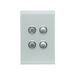 clipsal saturn series 4 gang switch plate cover only ocean mist