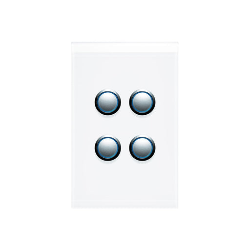 clipsal saturn series 4 gang switch plate cover only pure white