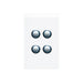 clipsal saturn series 4 gang switch plate cover only pure white