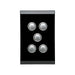 clipsal saturn series 5 gang switch plate cover only espresso black