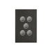clipsal saturn series 5 gang switch plate cover only horizon black