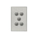 clipsal saturn series 5 gang switch plate cover only horizon silver