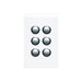 clipsal saturn series 6 gang switch plate cover only pure white