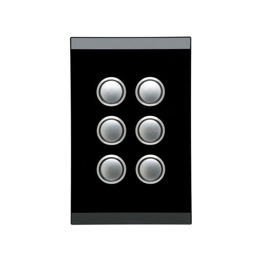 clipsal saturn series 6 gang switch plate cover only espresso black