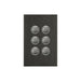 clipsal saturn series 6 gang switch plate cover only horizon black