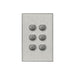 clipsal saturn series grid and plate assembly 6 gang 4066vh hs