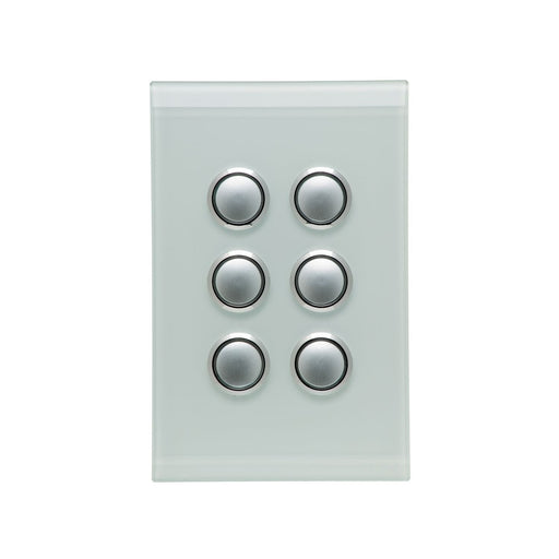 clipsal saturn series 6 gang switch plate cover only ocean mist