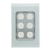 no picture clipsal saturn series 6 gang grid and plate assembly ocean mist