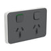 clipsal iconic double powerpoint switch cover plate