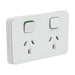 clipsal iconic double powerpoint switch cover plate