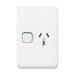clipsal iconic single powerpoint cover plate vertical 10a
