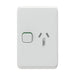 clipsal iconic single powerpoint cover plate vertical 10a