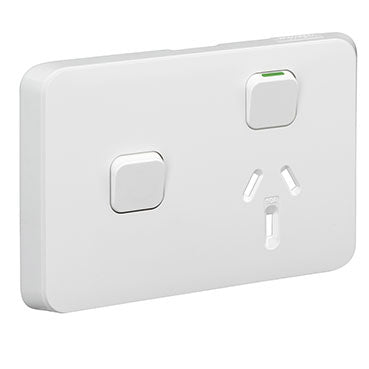 clipsal iconic single powerpoint with extra switch cover plate