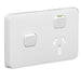 clipsal iconic single powerpoint with extra switch cover plate