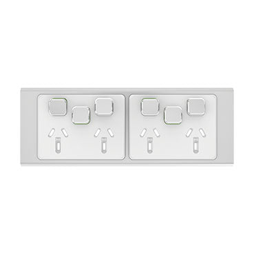 clipsal iconic essence quad powerpoint with extra switches cover only 1