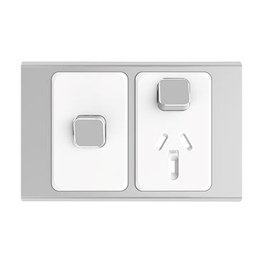 clipsal iconic styl single powerpoint with extra switch cover only