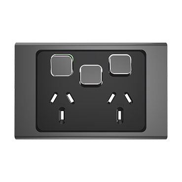 clipsal iconic styl twin powerpoint with extra switch cover only