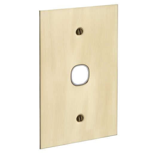 clipsal bbsl polished brass 1 gang grid and plate assembly