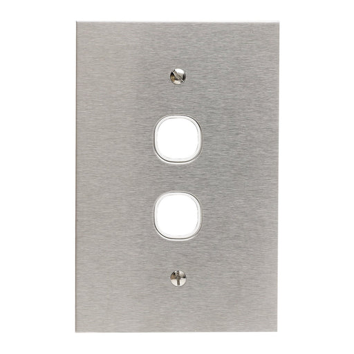 clipsal bsl stainless steel 2 gang grid and plate assembly