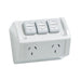 clipsal weatherproof twin powerpoint with extra switch