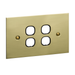 clipsal bbsl polished brass 4 gang grid and plate assembly