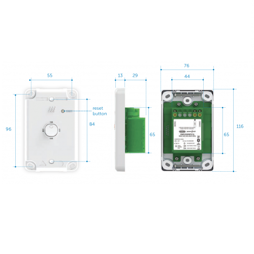 Powermesh 1 Button Multi Purpose Switch Vertical 5AX