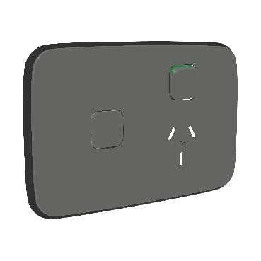 clipsal iconic essence single powerpoint with extra switch cover only