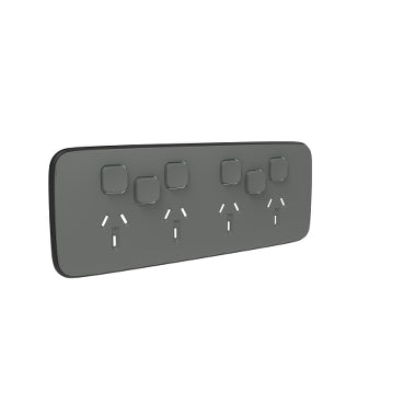 clipsal iconic essence quad powerpoint with extra switches cover only