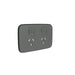 clipsal iconic double switched socket outlet cover only arctic grey