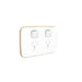 clipsal iconic double switched socket outlet cover only arctic white