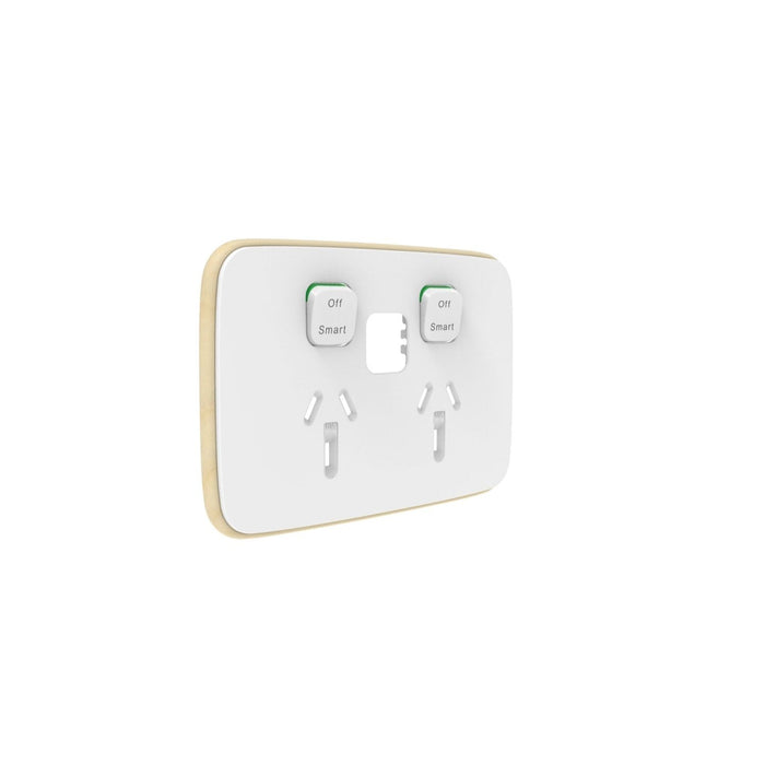 clipsal iconic double switch socket outlet essence skin only