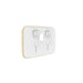 clipsal iconic double switch socket outlet essence skin only