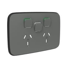 clipsal iconic essence twin powerpoint with extra switch cover only