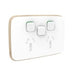 clipsal iconic essence twin powerpoint with extra switch cover only