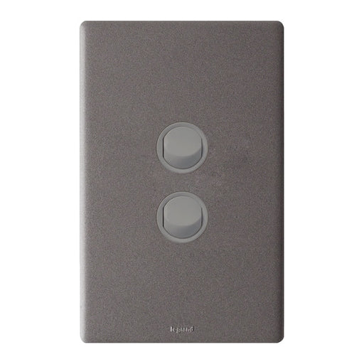 Legrand Excel Life Dedicated Plate 2 Gang Switch, Available in 5 Colours