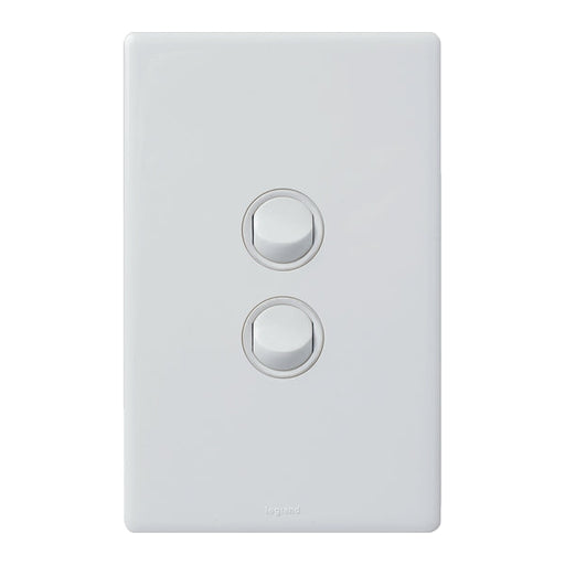 Legrand Excel Life Dedicated Plate 2 Gang Switch, Available in 5 Colours