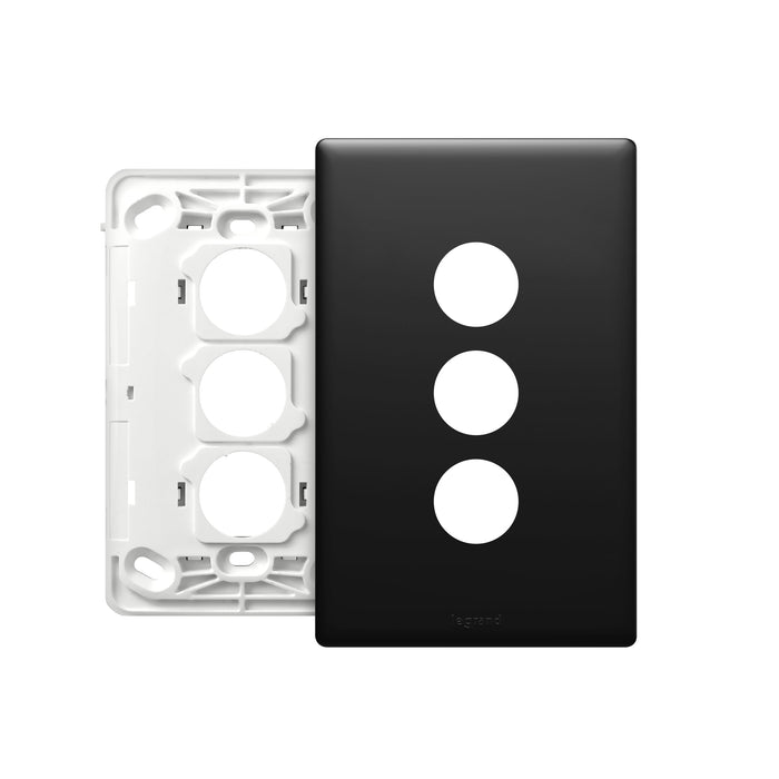Legrand Excel Life 3 Gang Grid And Plate Assembly