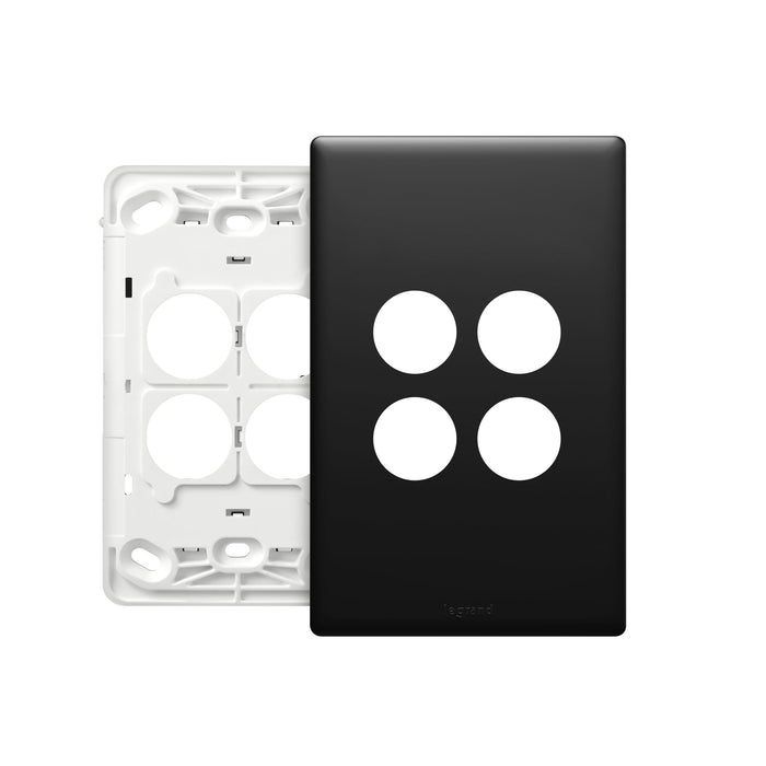 Legrand Excel Life 4 Gang Grid And Plate Assembly
