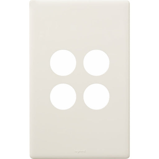 Legrand Excel Life 4 Gang Switch Plate - Cover Only, Available in 4 Colours