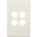 Legrand Excel Life 4 Gang Switch Plate - Cover Only, Available in 4 Colours