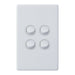 Legrand Excel Life Dedicated Plate 4 Gang Switch, Available in 5 Colours