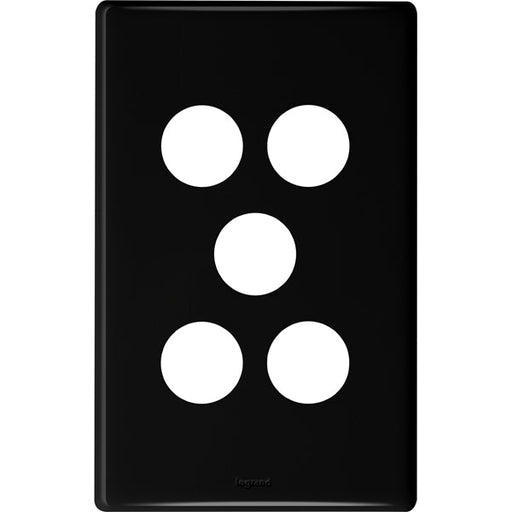 Legrand Excel Life 5 Gang Switch Plate - Cover Only, Available in 4 Colours