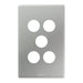 Legrand Excel Life 5 Gang Switch Plate - Cover Only, Available in 4 Colours