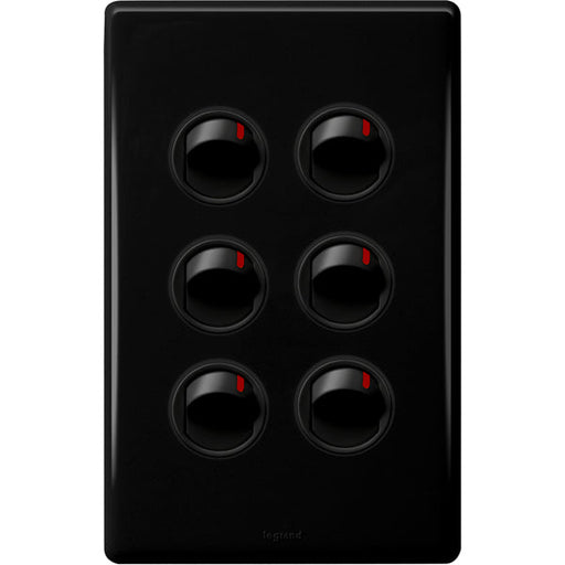 Legrand Excel Life Dedicated Plate 6 Gang Switch, Available in 5 Colours