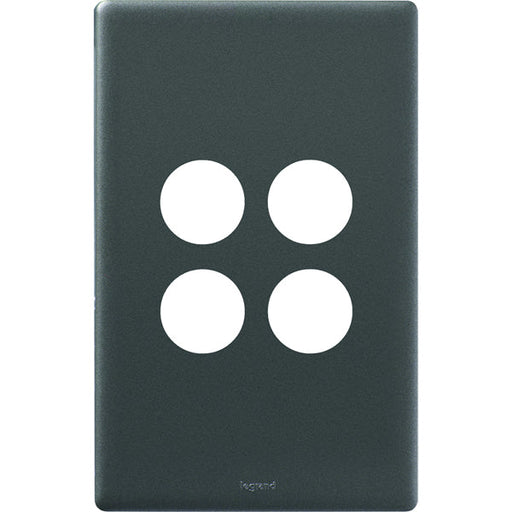 Legrand Excel Life 4 Gang Switch Plate - Cover Only, Available in 4 Colours