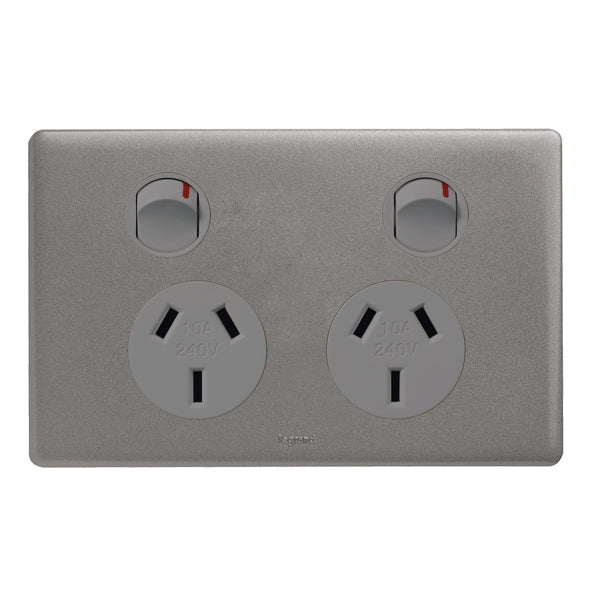 Legrand Excel Life Double Power Point Outlet, Available in 5 Colours