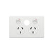 Legrand Excel Life Double Power Point Outlet With Extra Function Hole, Available in 5 Colours