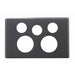 Legrand Excel Life Double Power Point Outlet With Extra Switch - Cover Only, Available in 4 Colours